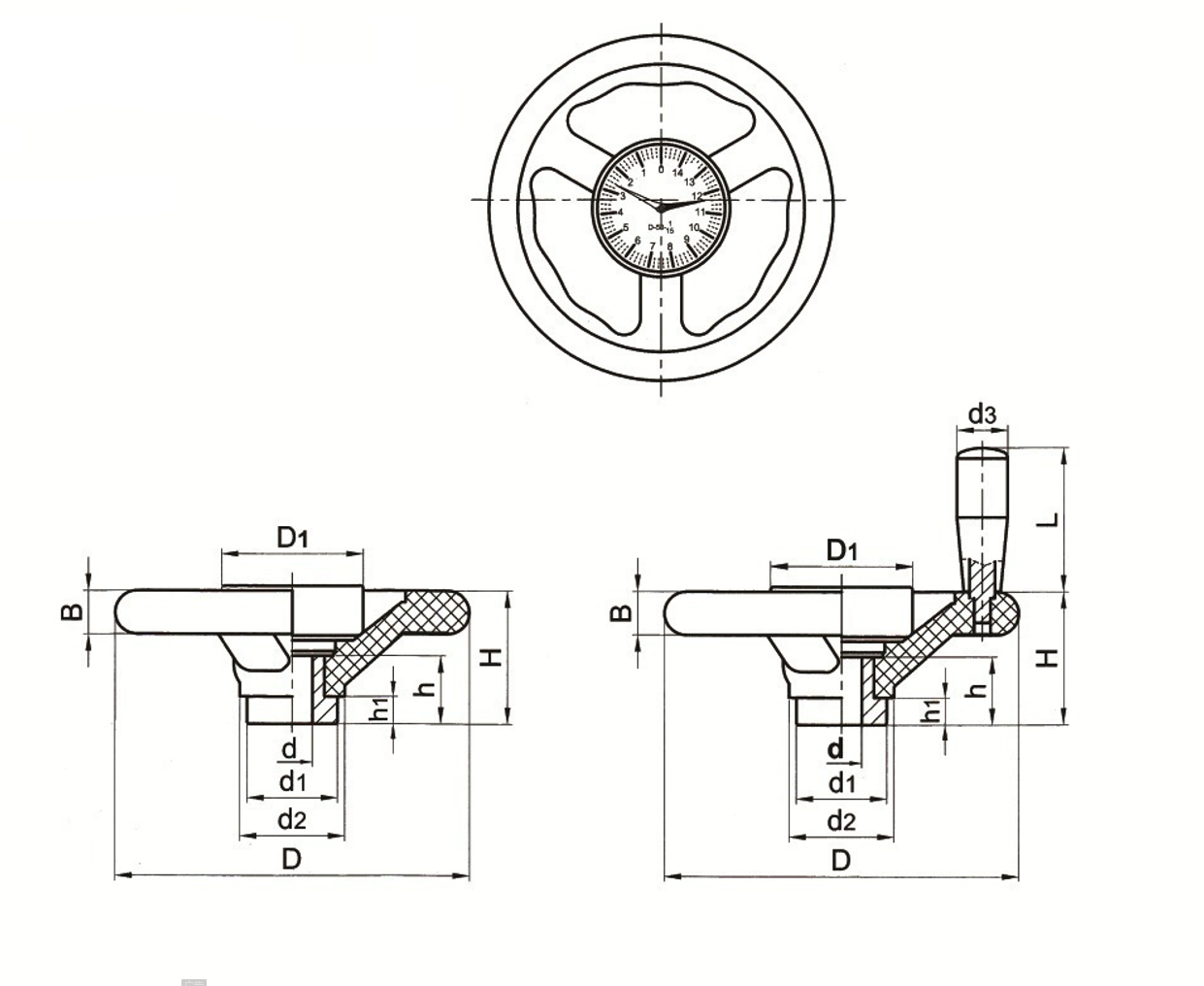 Handwheel for position indicator