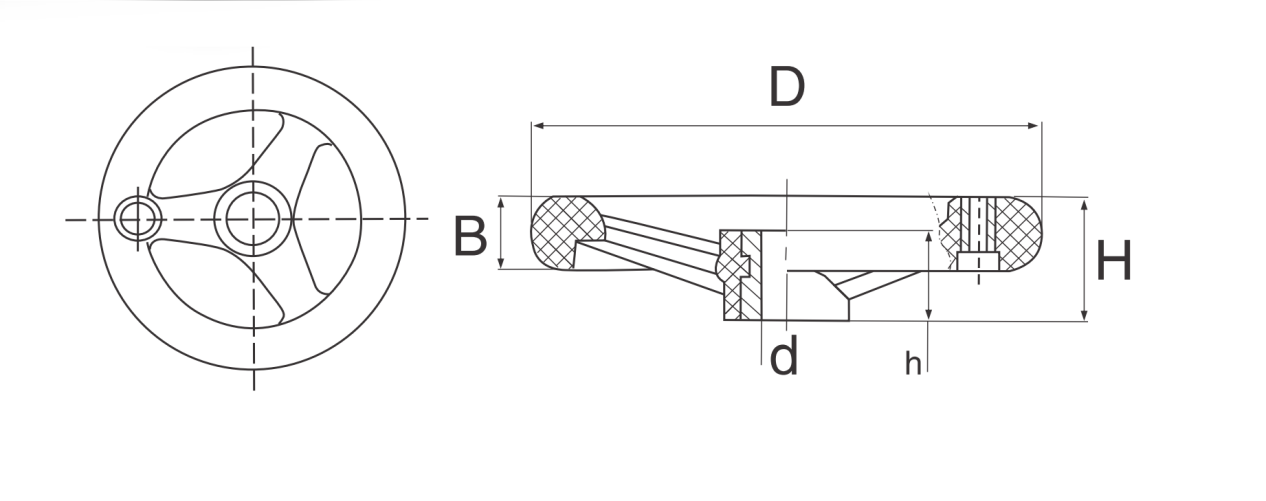 Cast iron handwheel